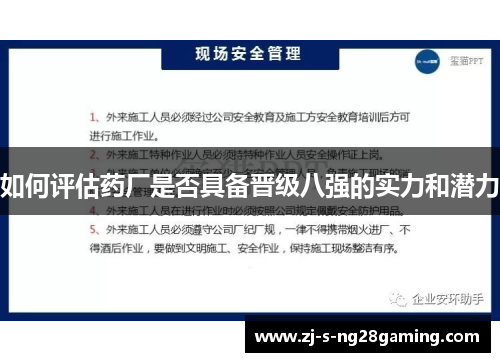 如何评估药厂是否具备晋级八强的实力和潜力